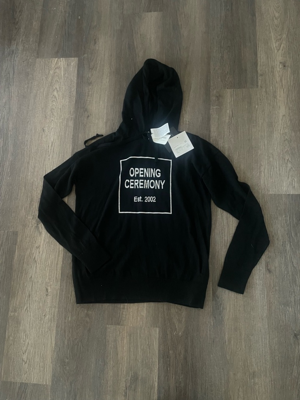 Oversized Opening Ceremony Black Sweater with Branded Tag